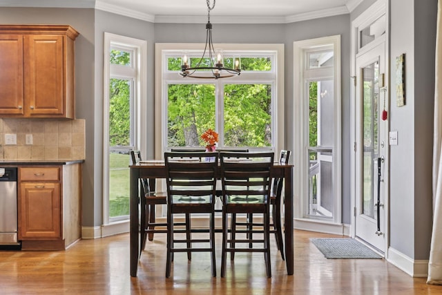 5028 Burke Trl, Nolensville, TN 37135 - dining space featuring an inviting chandelier, baseboards, and plenty of natural light