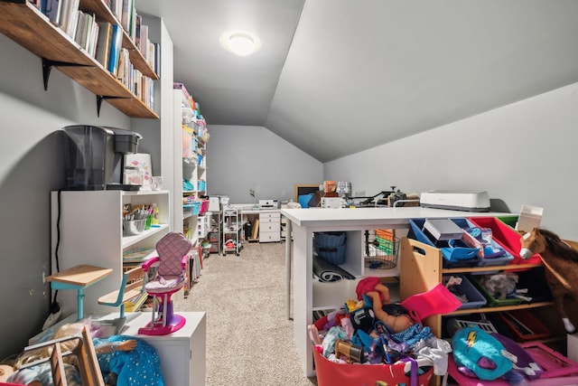 5028 Burke Trl, Nolensville, TN 37135 - game room with carpet floors and lofted ceiling