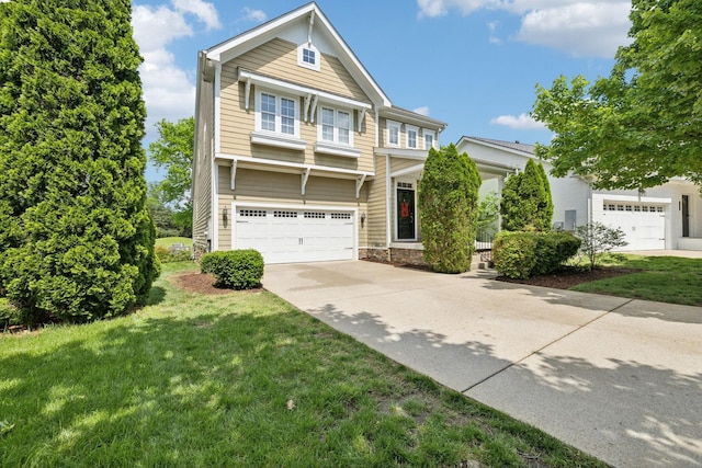 5028 Burke Trl, Nolensville, TN 37135 - craftsman inspired home featuring an attached garage, driveway, and a front lawn