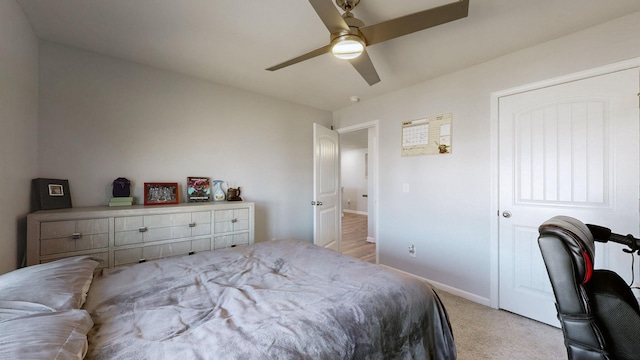 204 Princeton Dr, Lebanon, TN 37087 - bedroom featuring light colored carpet and ceiling fan