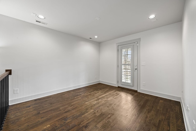 802 Montrose Ave, Nashville, TN 37204 - empty room featuring recessed lighting, baseboards, dark wood finished floors, and visible vents