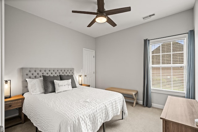 1006 Grider Dr, Gallatin, TN 37066 - bedroom featuring light carpet, baseboards, and ceiling fan