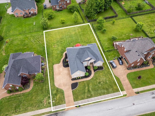 1006 Grider Dr, Gallatin, TN 37066 - aerial perspective of suburban area with property boundaries highlighted