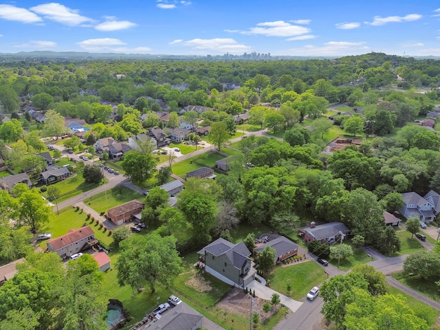 aerial view featuring a residential view