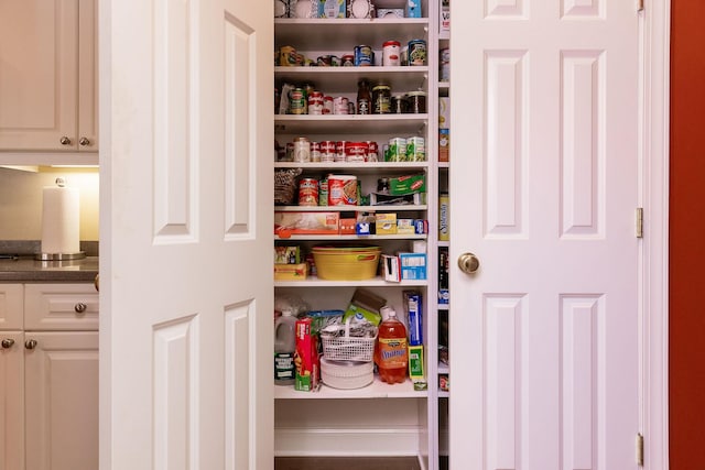 view of storage area