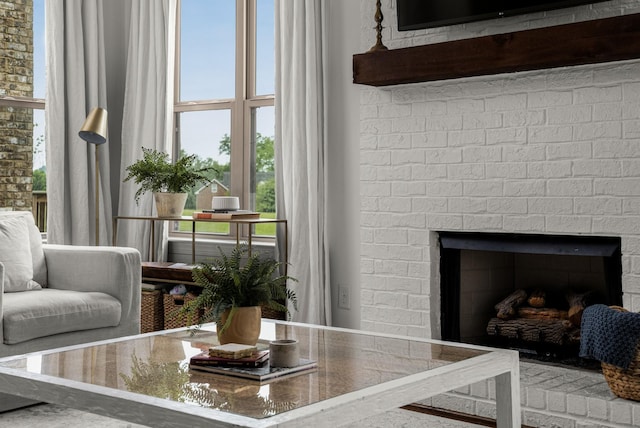 449 River Bluff Dr, Franklin, TN 37064 - details featuring a fireplace