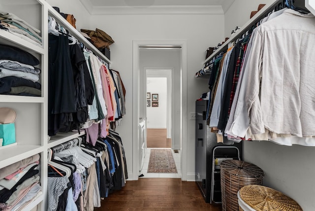 449 River Bluff Dr, Franklin, TN 37064 - spacious closet with dark wood-style flooring