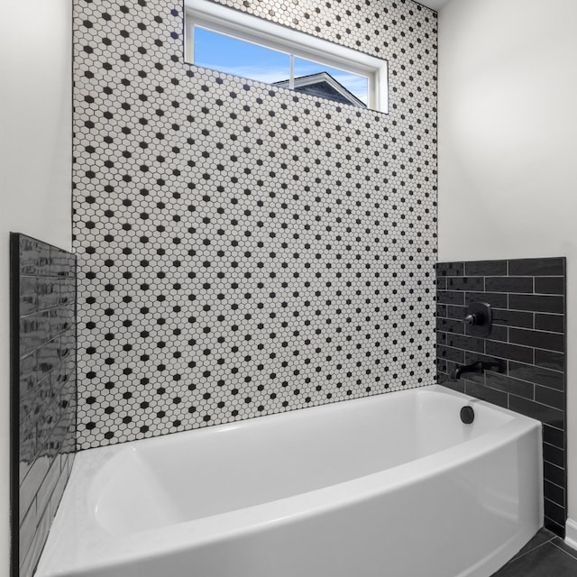 bathroom with a bath