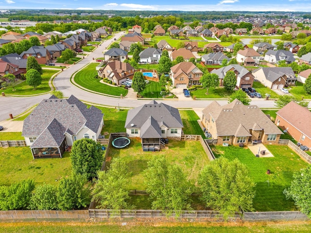 bird's eye view featuring a residential view