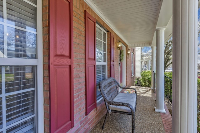 view of patio / terrace featuring covered porch