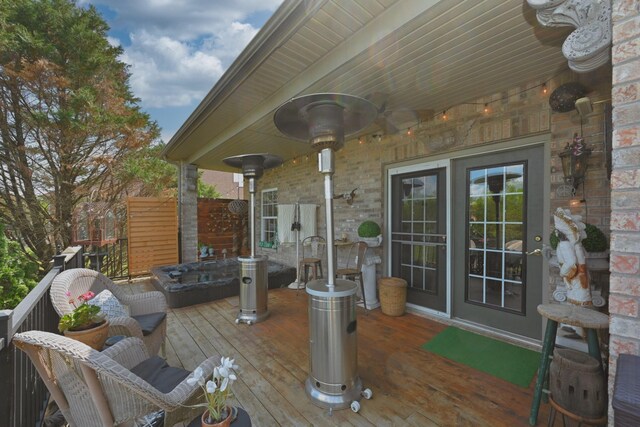 view of patio / terrace with a wooden deck