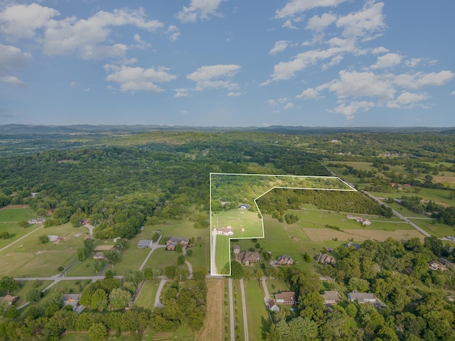 195 Spring Creek Ln, Lebanon, TN 37090 - drone / aerial view with a wooded view