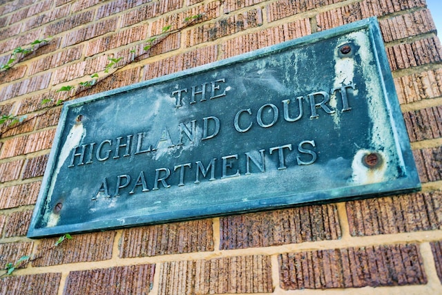 view of community sign