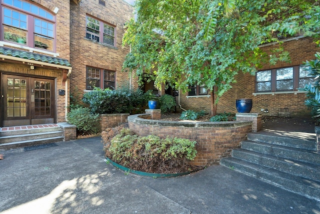exterior space featuring french doors