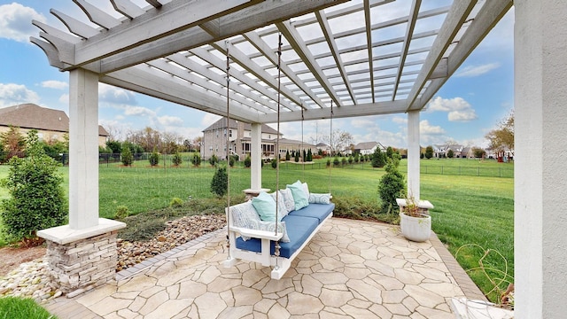 8119 Schweitzer Pl, Arrington, TN 37014 - view of patio / terrace featuring a pergola and fence