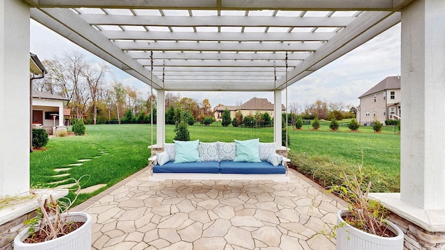 8119 Schweitzer Pl, Arrington, TN 37014 - view of patio / terrace featuring a pergola and an outdoor living space