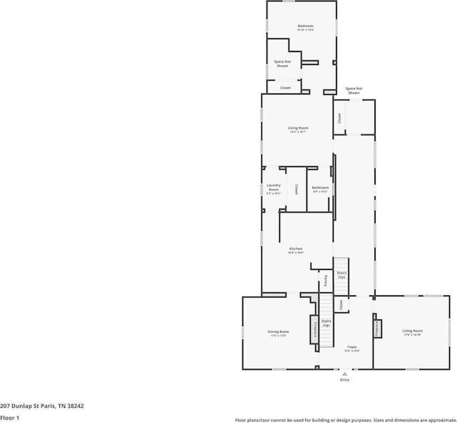 207 Dunlap St, Paris, TN 38242 - plan