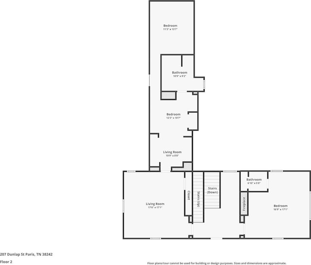 207 Dunlap St, Paris, TN 38242 - plan
