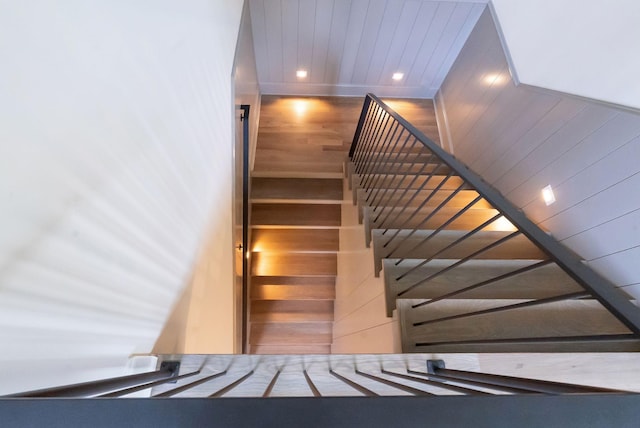 111 Keyway Dr, Nashville, TN 37205 - staircase featuring recessed lighting