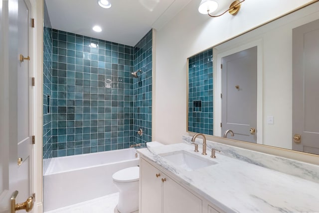 111 Keyway Dr, Nashville, TN 37205 - bathroom featuring shower / bath combination, vanity, and toilet
