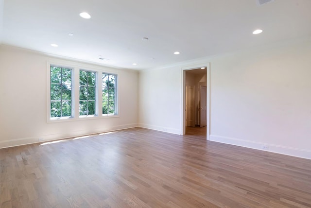 111 Keyway Dr, Nashville, TN 37205 - empty room featuring baseboards, recessed lighting, wood finished floors, and ornamental molding
