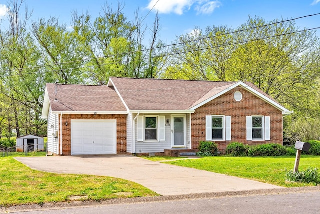 3404 Albert Dr, Clarksville, TN 37042 - single story home featuring fence, an attached garage, brick siding, a front yard, and driveway