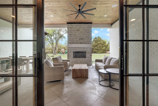 view of sunroom