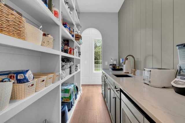 storage area with a sink