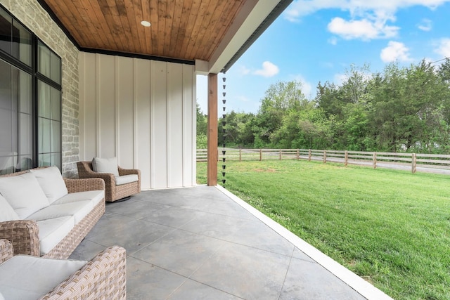 view of patio / terrace with a fenced backyard