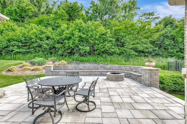 5028 Rockport Ave, Franklin, TN 37064 - view of patio / terrace featuring a fire pit
