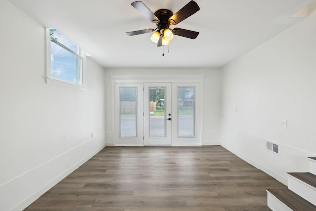208 Linger Ln, Lebanon, TN 37087 - empty room featuring baseboards, wood finished floors, and ceiling fan