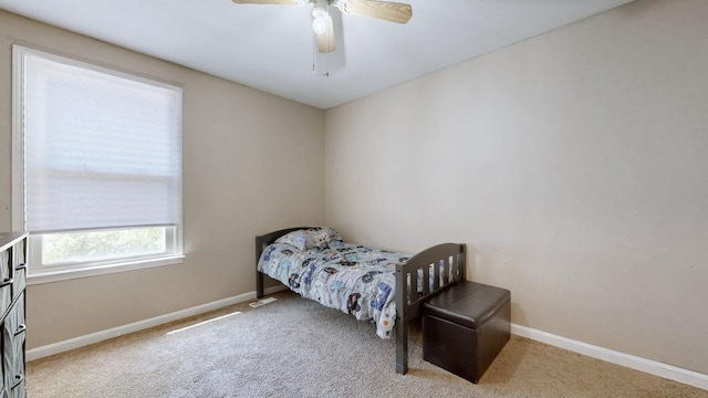 340 Jackson Rd, Clarksville, TN 37042 - bedroom featuring carpet floors, baseboards, and ceiling fan