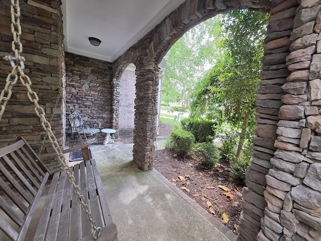 view of patio with covered porch