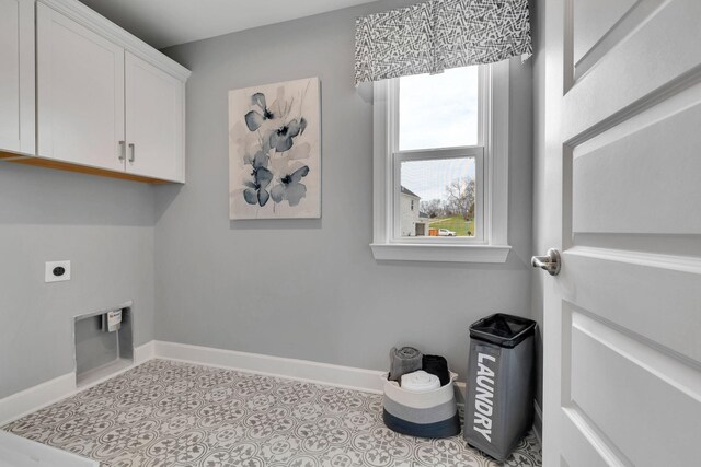 952 Pleasant Ridge Run, Mount Juliet, TN 37122 - laundry area featuring cabinet space, hookup for an electric dryer, and baseboards