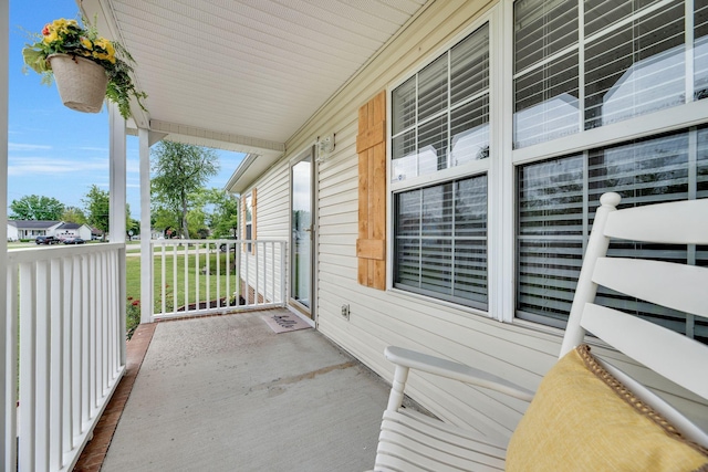 view of patio / terrace with a porch