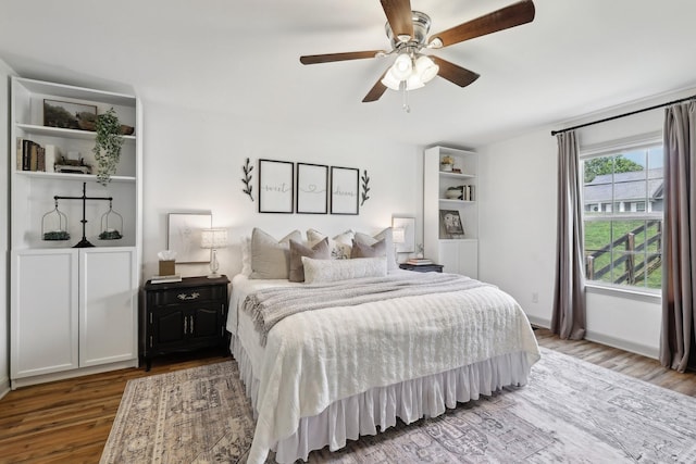 557 Skyview Dr, Ashland City, TN 37015 - bedroom featuring a ceiling fan and wood finished floors