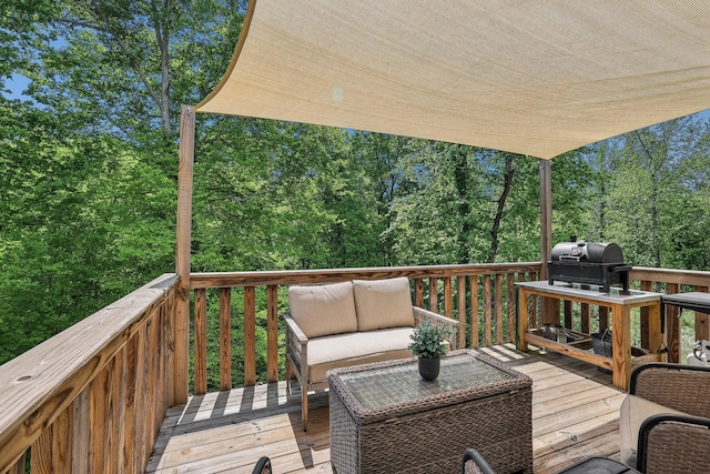 557 Skyview Dr, Ashland City, TN 37015 - wooden terrace with an outdoor hangout area