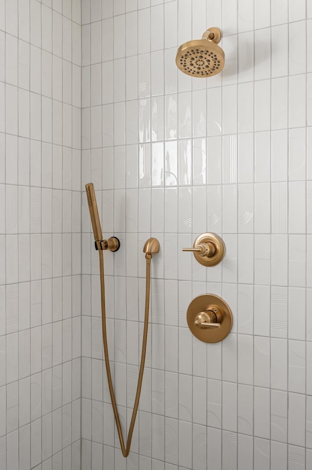 details with tiled shower