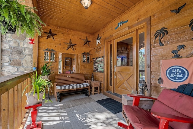 exterior space featuring a porch