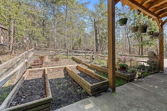 view of yard with a garden