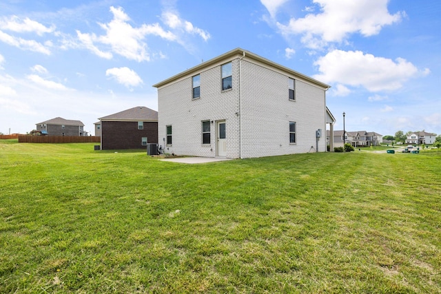 3021 Posada Ct, Spring Hill, TN 37174 - rear view of property with a patio, central AC unit, fence, and a yard