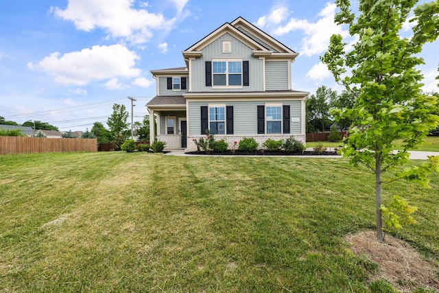 3021 Posada Ct, Spring Hill, TN 37174 - traditional-style house featuring a front lawn, board and batten siding, and fence