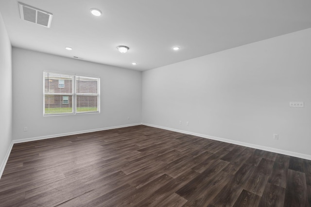 3021 Posada Ct, Spring Hill, TN 37174 - empty room featuring visible vents, recessed lighting, baseboards, and dark wood-type flooring