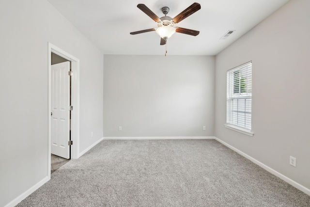 100 Bergen Dr, Spring Hill, TN 37174 - unfurnished room featuring baseboards, carpet, a ceiling fan, and visible vents