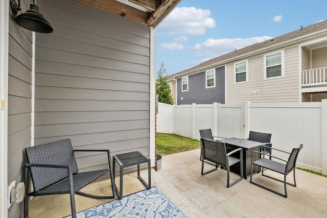 100 Bergen Dr, Spring Hill, TN 37174 - view of patio with a fenced backyard and outdoor dining area