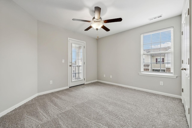 100 Bergen Dr, Spring Hill, TN 37174 - carpeted spare room with baseboards, ceiling fan, and visible vents