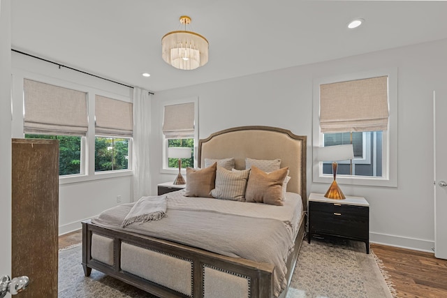 6328B Columbia Ave, Nashville, TN 37209 - bedroom with baseboards, recessed lighting, and wood finished floors