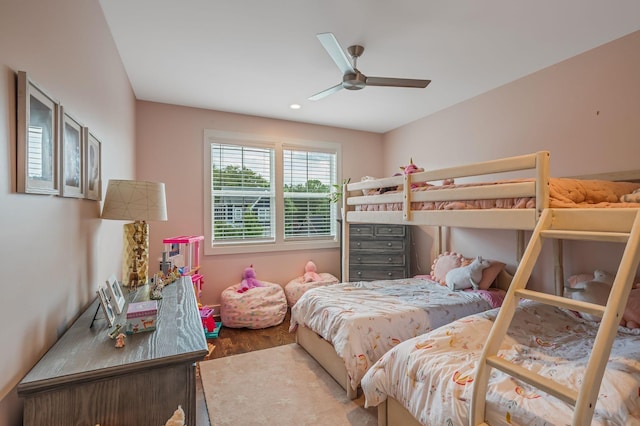 6328B Columbia Ave, Nashville, TN 37209 - bedroom featuring a ceiling fan and wood finished floors