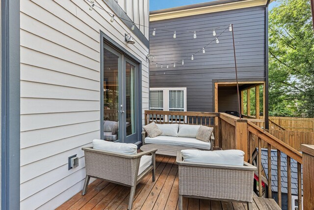 6328B Columbia Ave, Nashville, TN 37209 - deck featuring french doors and an outdoor hangout area