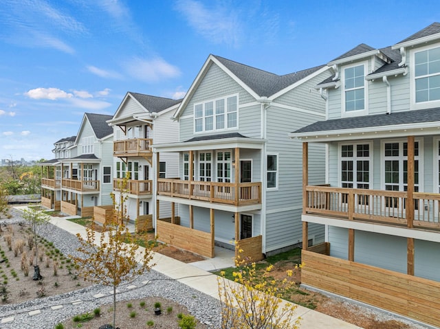 803 Arbor Trace Cir, Nashville, TN 37207 - exterior space with a residential view, roof with shingles, and a balcony